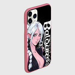 Чехол iPhone 11 Pro матовый Shadowheart - серебрянные волосы Baldur’s Gate, цвет: 3D-малиновый — фото 2