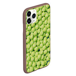 Чехол iPhone 11 Pro матовый Много теннисных мячей, цвет: 3D-коричневый — фото 2