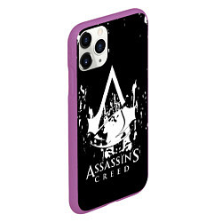 Чехол iPhone 11 Pro матовый Assassins Creed белые краски, цвет: 3D-фиолетовый — фото 2