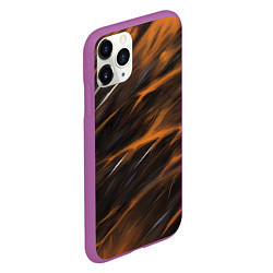 Чехол iPhone 11 Pro матовый Жёлтый шторм, цвет: 3D-фиолетовый — фото 2