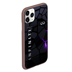 Чехол iPhone 11 Pro матовый Infiniti - плиты с эффектом свечения, цвет: 3D-коричневый — фото 2