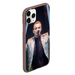 Чехол iPhone 11 Pro матовый Depeche Mode - Dave Gahan stage memento mori, цвет: 3D-коричневый — фото 2