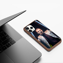 Чехол iPhone 11 Pro матовый Depeche Mode - Dave Gahan stage memento mori, цвет: 3D-коричневый — фото 2