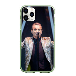 Чехол iPhone 11 Pro матовый Depeche Mode - Dave Gahan stage memento mori, цвет: 3D-салатовый