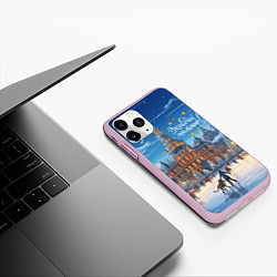 Чехол iPhone 11 Pro матовый С новым годом, цвет: 3D-розовый — фото 2