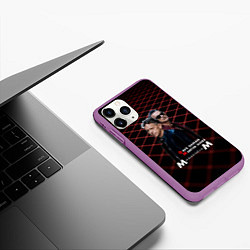 Чехол iPhone 11 Pro матовый Depeche Mode - Dave Martin memento mori tour, цвет: 3D-фиолетовый — фото 2