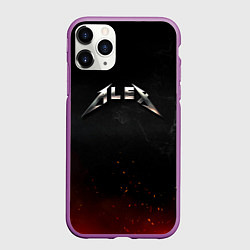 Чехол iPhone 11 Pro матовый Алекс в стиле Металлика, цвет: 3D-фиолетовый