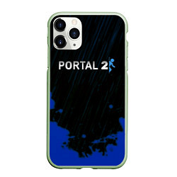 Чехол iPhone 11 Pro матовый Portal games, цвет: 3D-салатовый