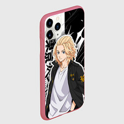 Чехол iPhone 11 Pro матовый Майки из токийских мстителей - абстракция, цвет: 3D-малиновый — фото 2