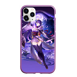 Чехол iPhone 11 Pro матовый Genshin Impact Shogun Raiden, цвет: 3D-фиолетовый