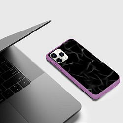 Чехол iPhone 11 Pro матовый Узор дыма, цвет: 3D-фиолетовый — фото 2