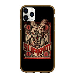 Чехол iPhone 11 Pro матовый Slipknot Бафомет, цвет: 3D-коричневый