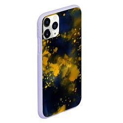 Чехол iPhone 11 Pro матовый Акварелика в синем, цвет: 3D-светло-сиреневый — фото 2
