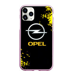 Чехол iPhone 11 Pro матовый Opel желтые краски, цвет: 3D-розовый