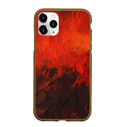 Чехол iPhone 11 Pro матовый Лава и сажа, цвет: 3D-коричневый