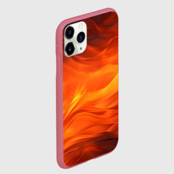 Чехол iPhone 11 Pro матовый Яркий огонь, цвет: 3D-малиновый — фото 2