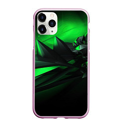 Чехол iPhone 11 Pro матовый Зеленый мир абстракции, цвет: 3D-розовый