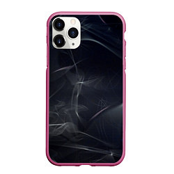 Чехол iPhone 11 Pro матовый Серый дым и тьма, цвет: 3D-малиновый