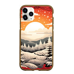 Чехол iPhone 11 Pro матовый Волшебство зимы и нового года, цвет: 3D-коричневый