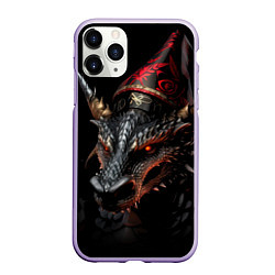 Чехол iPhone 11 Pro матовый Дракон холода, цвет: 3D-светло-сиреневый