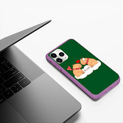 Чехол iPhone 11 Pro матовый Капибара: be capy, цвет: 3D-фиолетовый — фото 2