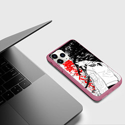 Чехол iPhone 11 Pro матовый Баджи из вальхаллы - токийские мстители, цвет: 3D-малиновый — фото 2