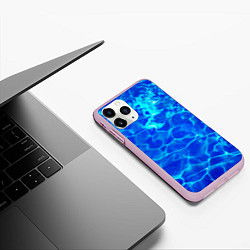 Чехол iPhone 11 Pro матовый Чистая вода океаны, цвет: 3D-розовый — фото 2