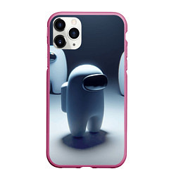 Чехол iPhone 11 Pro матовый Among us - fantasy - ai art, цвет: 3D-малиновый