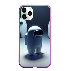 Чехол iPhone 11 Pro матовый Among us - fantasy - ai art, цвет: 3D-фиолетовый