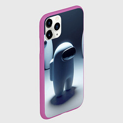 Чехол iPhone 11 Pro матовый Among us - fantasy - ai art, цвет: 3D-фиолетовый — фото 2