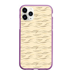 Чехол iPhone 11 Pro матовый Пастельный тигр, цвет: 3D-фиолетовый