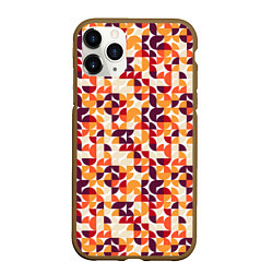 Чехол iPhone 11 Pro матовый Паттерн в стиле баухаус, цвет: 3D-коричневый