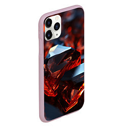 Чехол iPhone 11 Pro матовый Визуальные ритмы в геометрии, цвет: 3D-розовый — фото 2