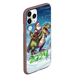 Чехол iPhone 11 Pro матовый Сана на драконе, цвет: 3D-коричневый — фото 2