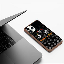 Чехол iPhone 11 Pro матовый Король и шут - паттерн, цвет: 3D-коричневый — фото 2