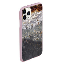 Чехол iPhone 11 Pro матовый Коррозия металла гранж текстура, цвет: 3D-розовый — фото 2