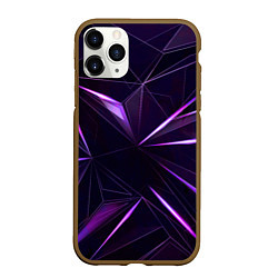 Чехол iPhone 11 Pro матовый Фиолетовый хрусталь, цвет: 3D-коричневый