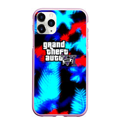 Чехол iPhone 11 Pro матовый GTA 6 тропики, цвет: 3D-розовый