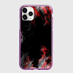 Чехол iPhone 11 Pro матовый Дым и текстуры, цвет: 3D-фиолетовый