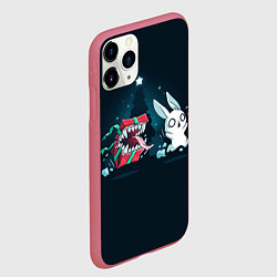 Чехол iPhone 11 Pro матовый Подарок - мимик, цвет: 3D-малиновый — фото 2
