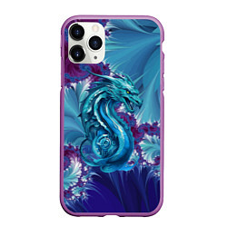 Чехол iPhone 11 Pro матовый Dragon - irezumi - ai art, цвет: 3D-фиолетовый