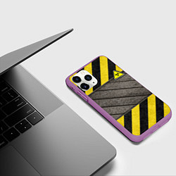 Чехол iPhone 11 Pro матовый Сталь и биологическая опасность, цвет: 3D-фиолетовый — фото 2