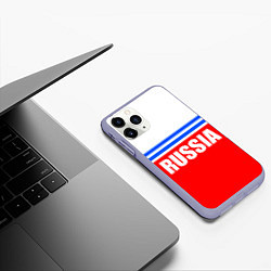 Чехол iPhone 11 Pro матовый Russia - classic, цвет: 3D-светло-сиреневый — фото 2