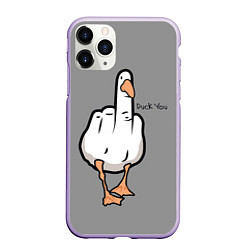 Чехол iPhone 11 Pro матовый Duck you