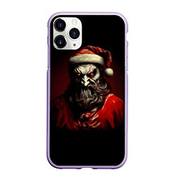 Чехол iPhone 11 Pro матовый Крампус, цвет: 3D-светло-сиреневый