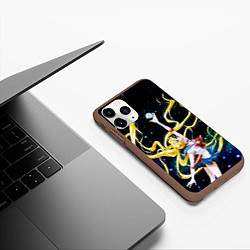 Чехол iPhone 11 Pro матовый Сейлор Мун - космос, цвет: 3D-коричневый — фото 2