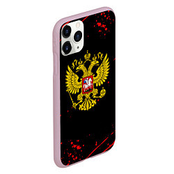 Чехол iPhone 11 Pro матовый Краски Россия герб, цвет: 3D-розовый — фото 2