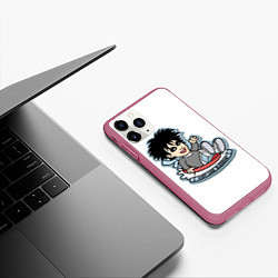 Чехол iPhone 11 Pro матовый The Cure Robert Smith - just like sleddin, цвет: 3D-малиновый — фото 2