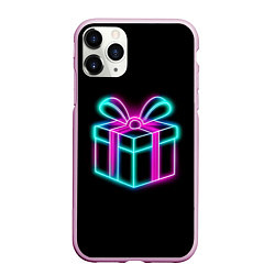 Чехол iPhone 11 Pro матовый Неоновый подарок, цвет: 3D-розовый