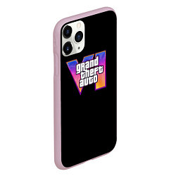 Чехол iPhone 11 Pro матовый Gta 6 logo, цвет: 3D-розовый — фото 2